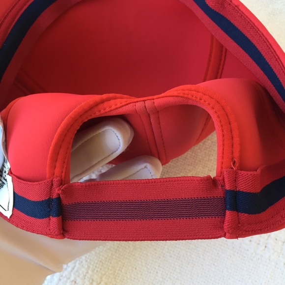 Hermes Atlantic Embossed H-Lift Neoprene Red Cap Hat New With Tag Size Large - Picture 15 of 16